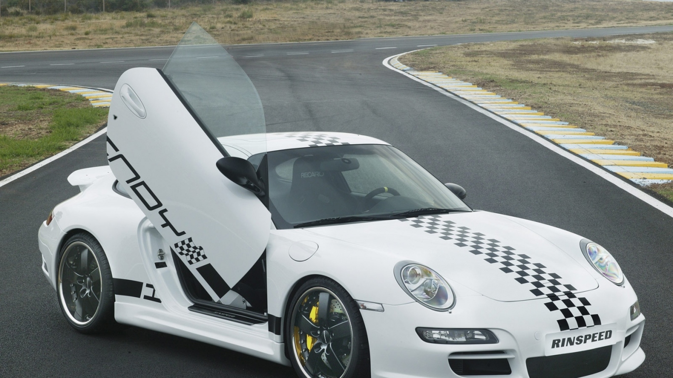 Белый спорткар Rinspeed Porsche