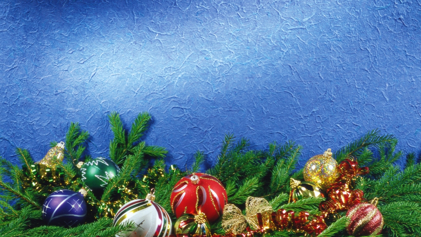 Разноцветные шары / Рождество