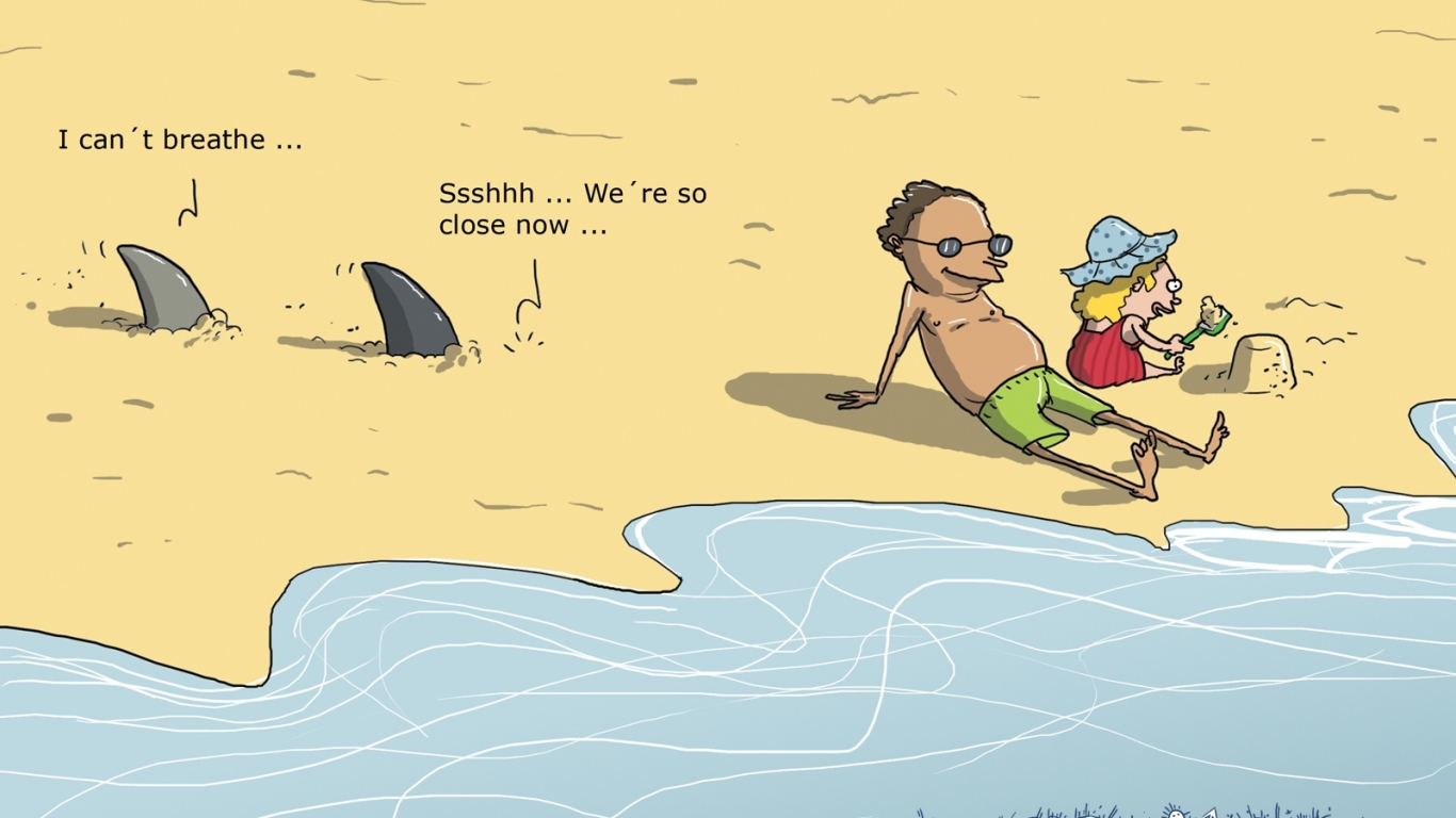 Акулы на песке