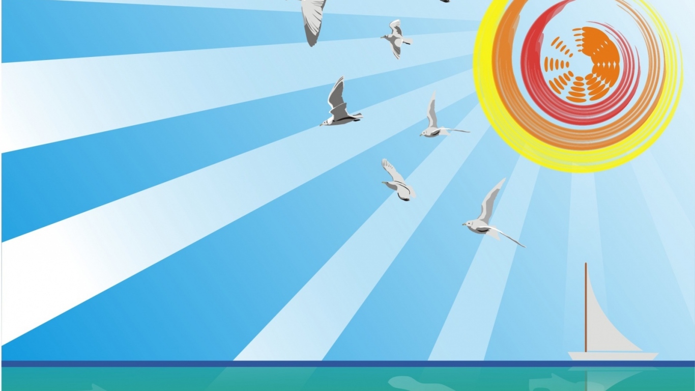 Летнее палящее солнце