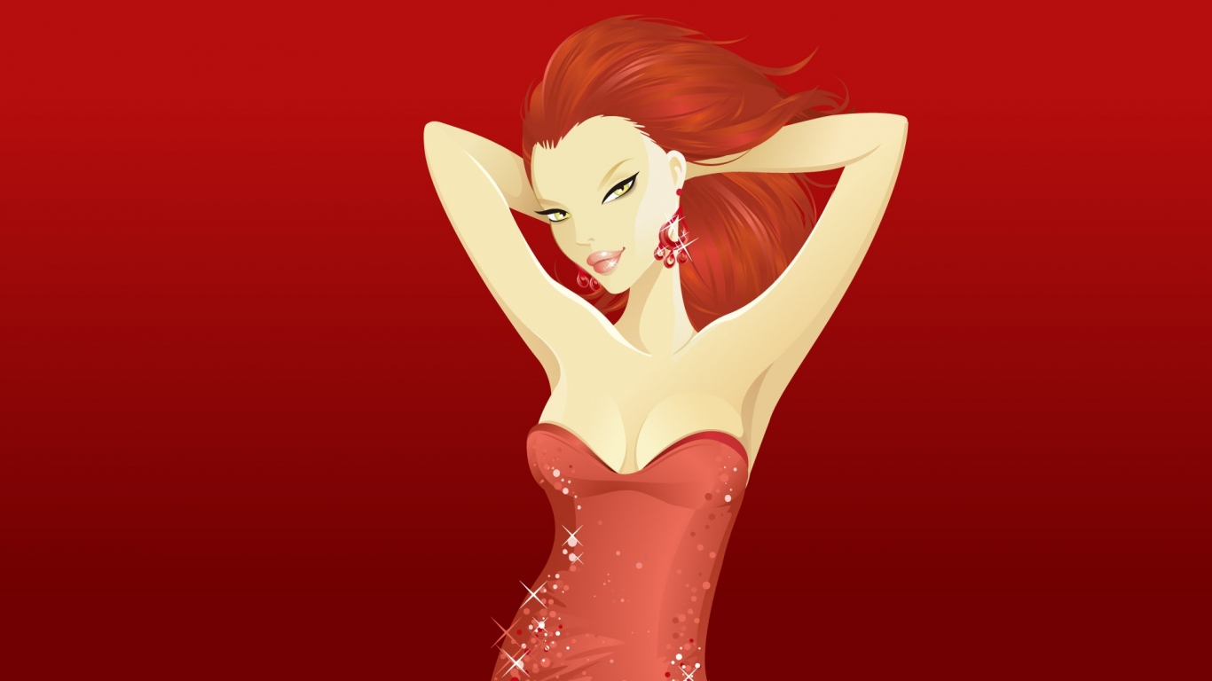 Женщина в красном