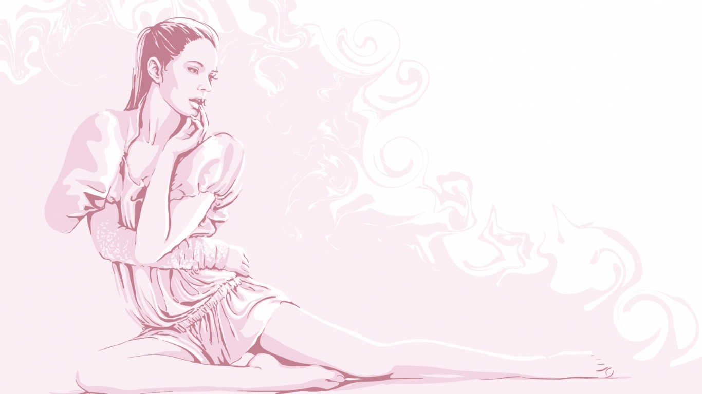 девушка в розовом