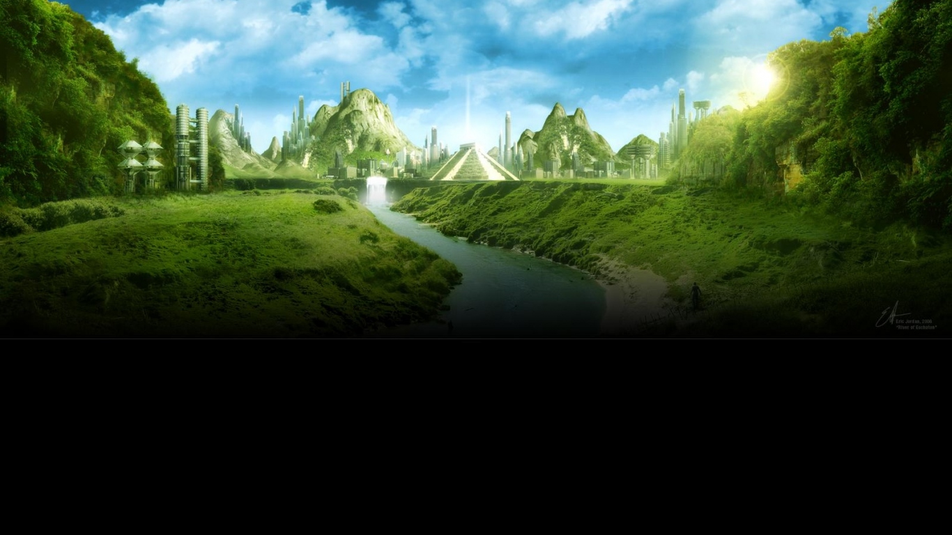 Храм и пирамиды