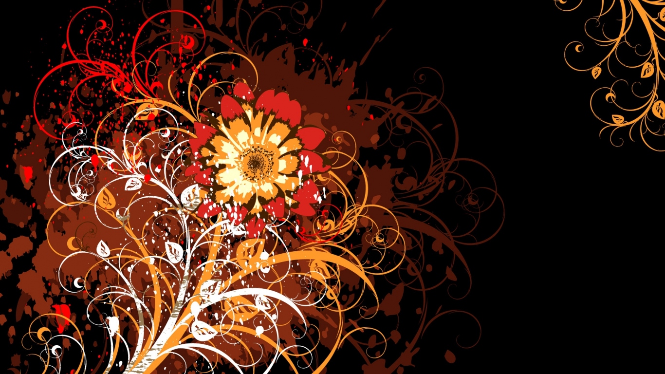 Цветок в векторе