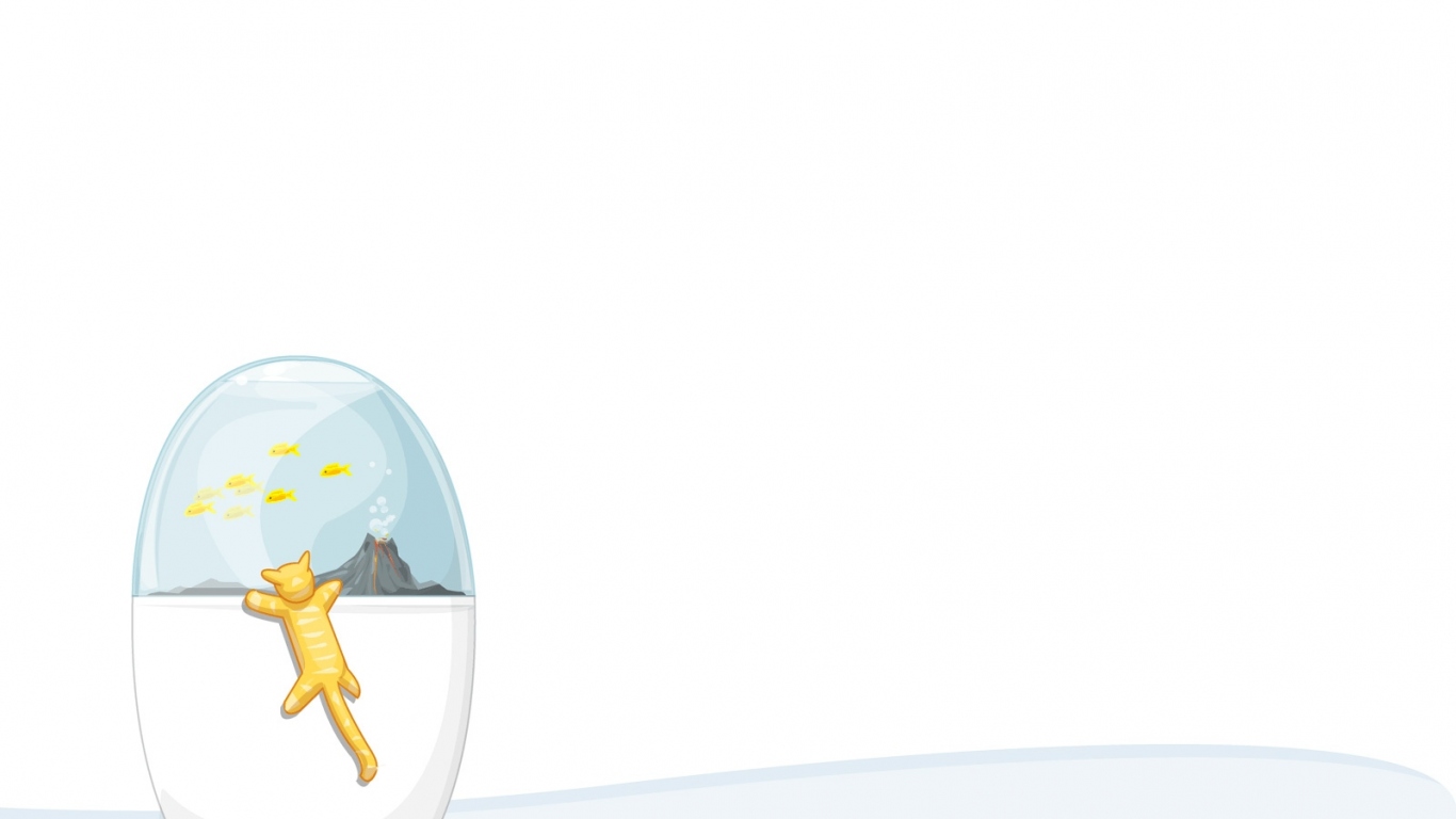 Кот и аквариум