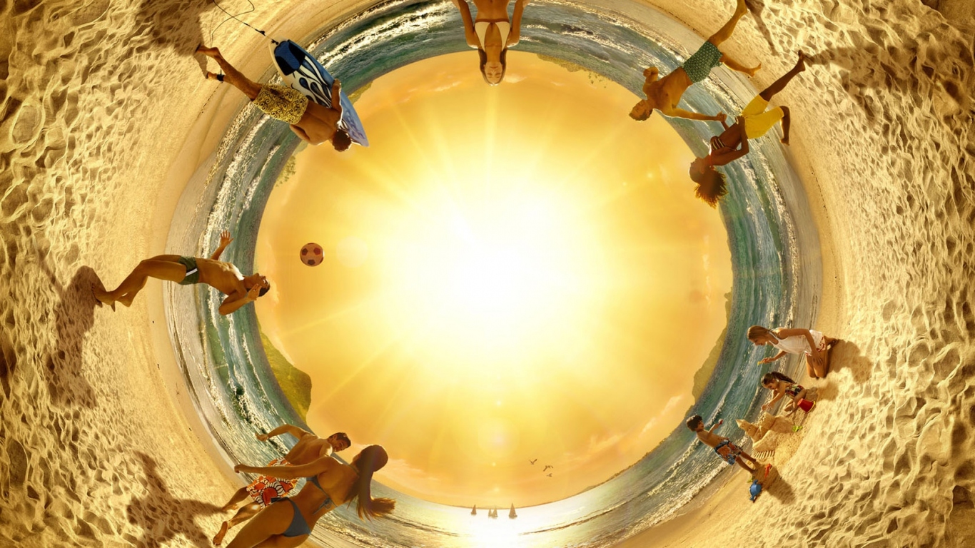 Летний пляж