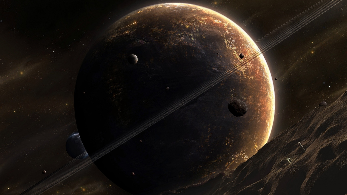 Космический гигант и его спутники