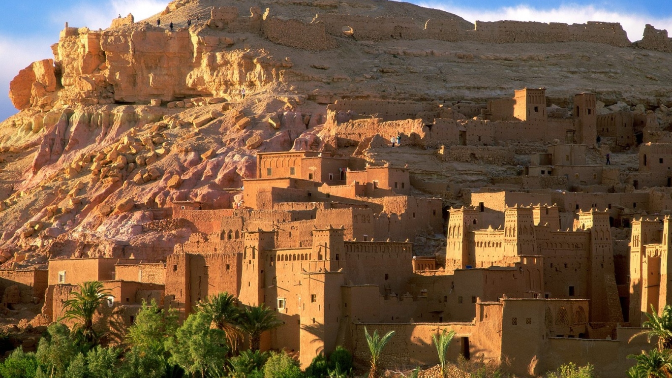 Руины Kasbah / Островок Benhaddou / Марокко / Африка