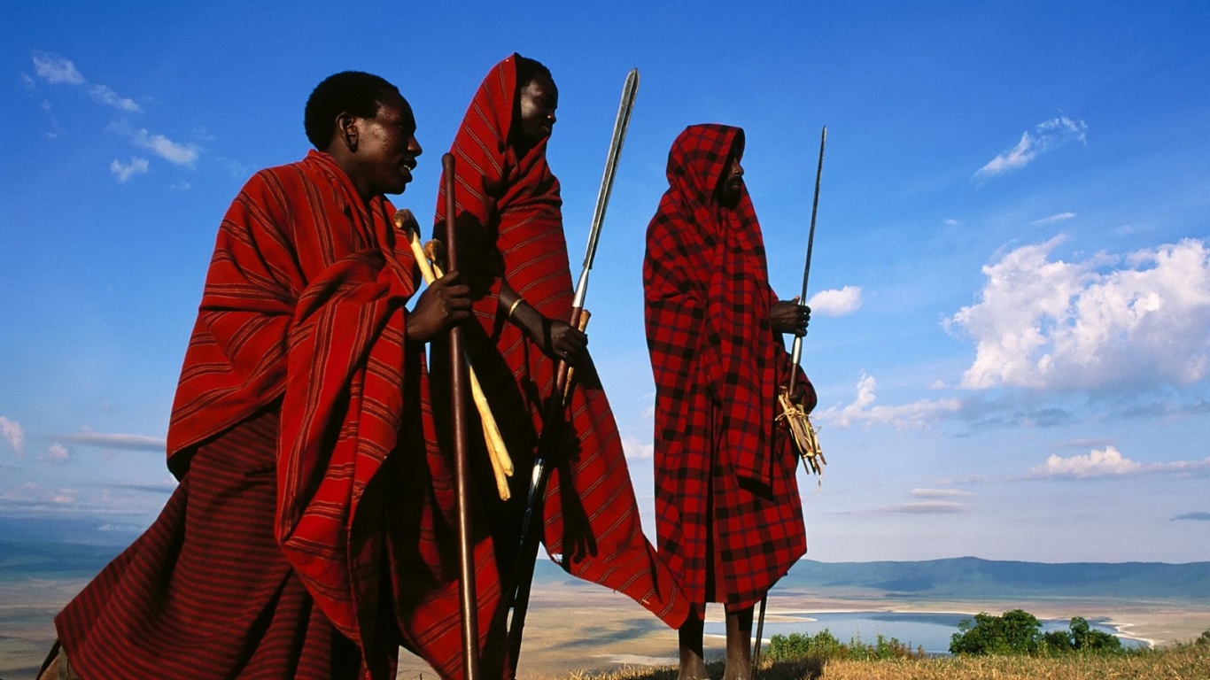 Племя Масаи на Краю Ngorongoro / Танзания / Африка