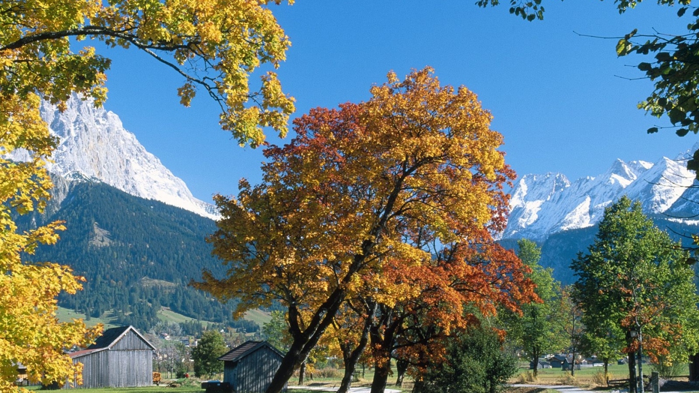 Ehrwald Осенью, Альпы