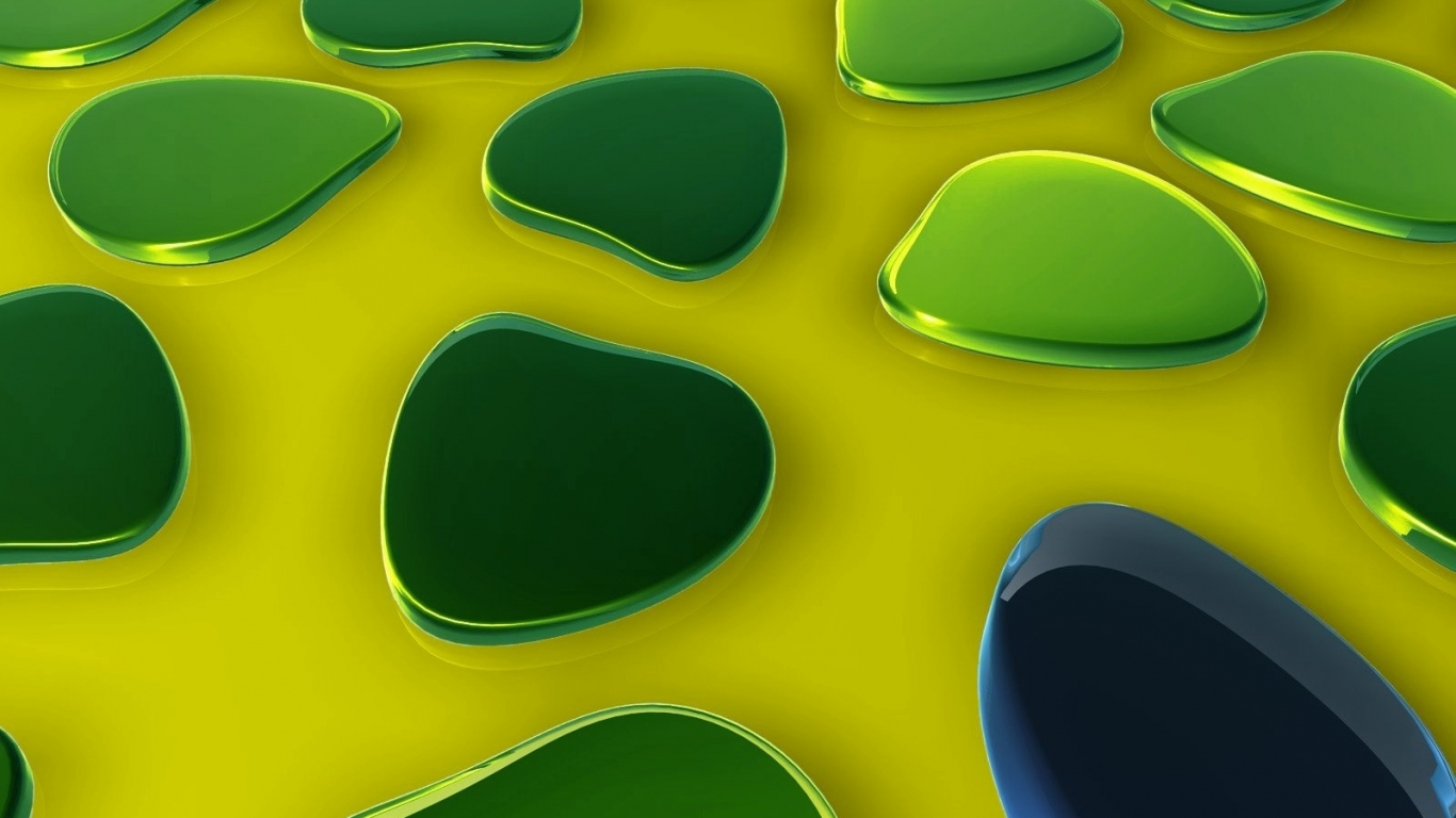 Капли зеленого металла