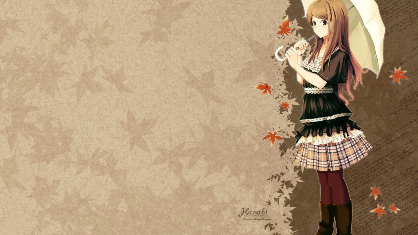 Красивая девушка с зонтиком