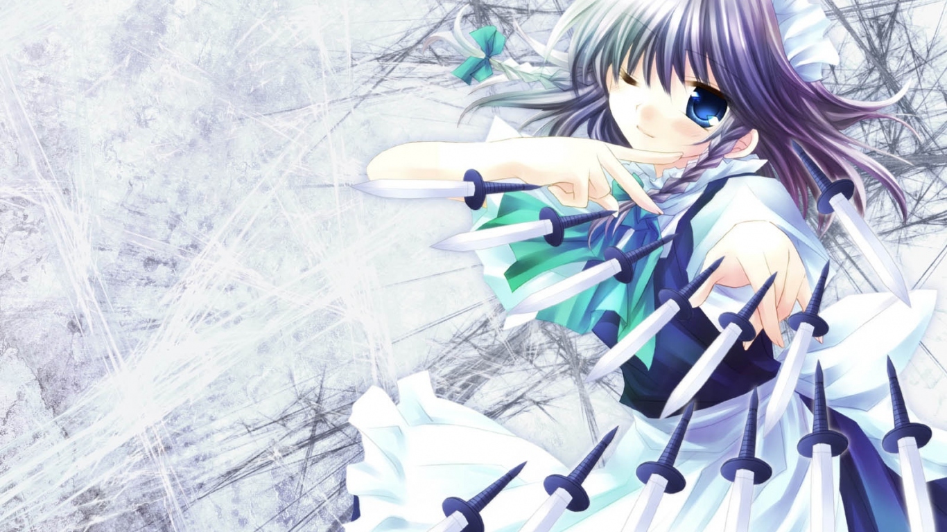 Аниме Школьница с ножами