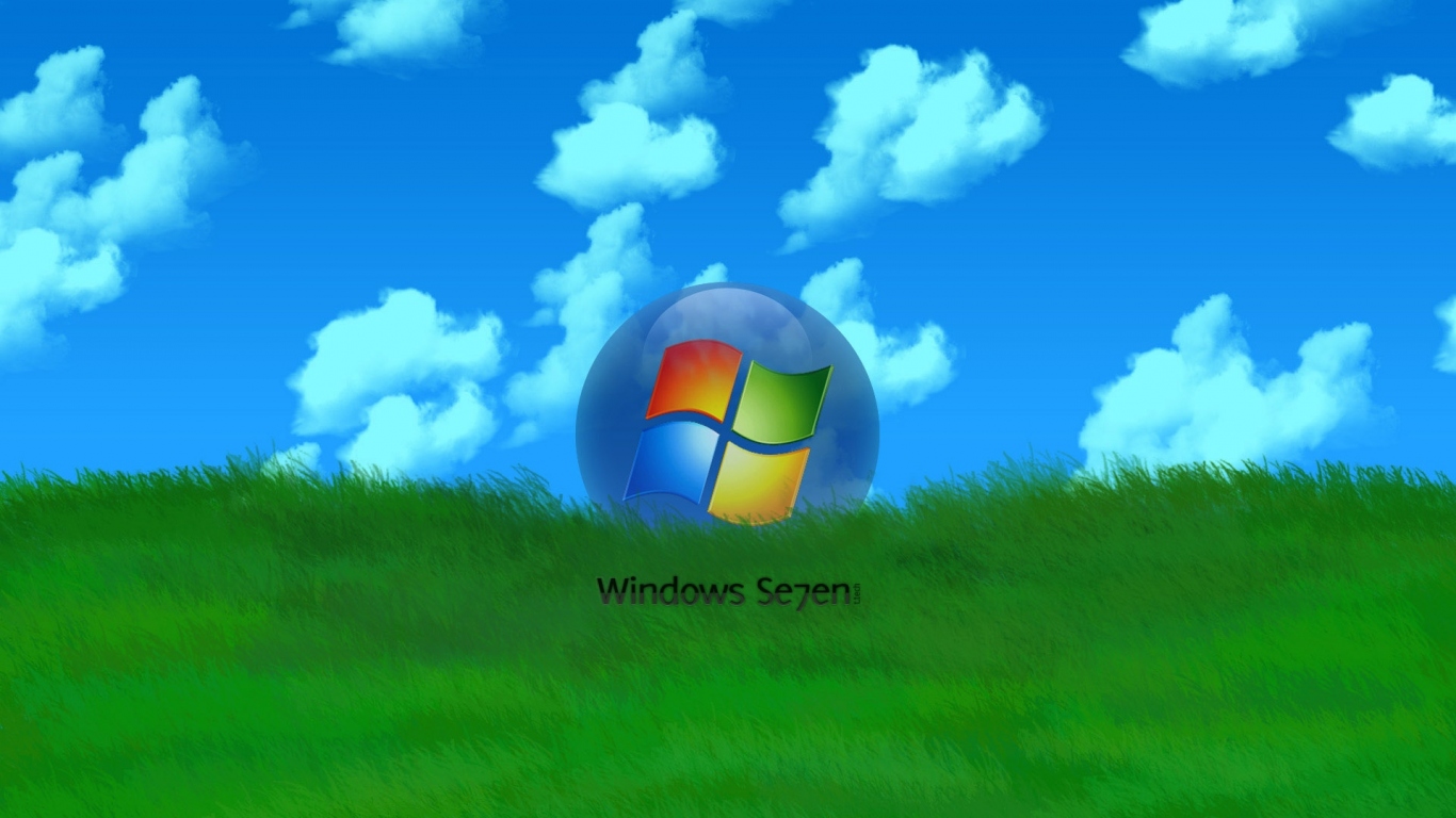 Microsoft Windows 7 grass