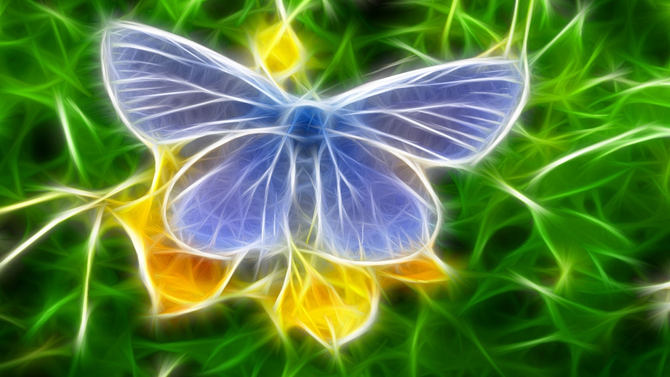 Голубая бабочка