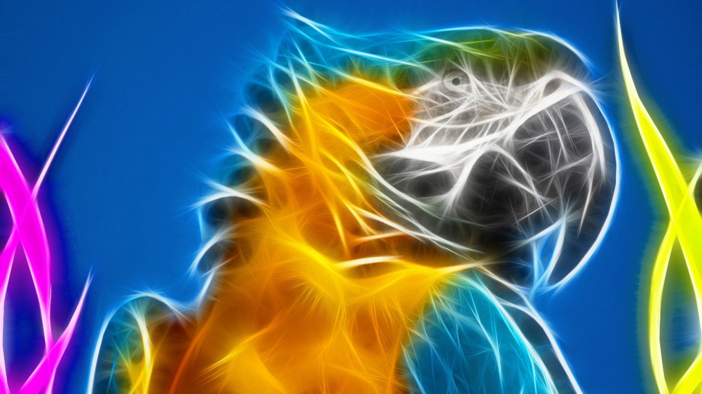 Разноцветный попугай