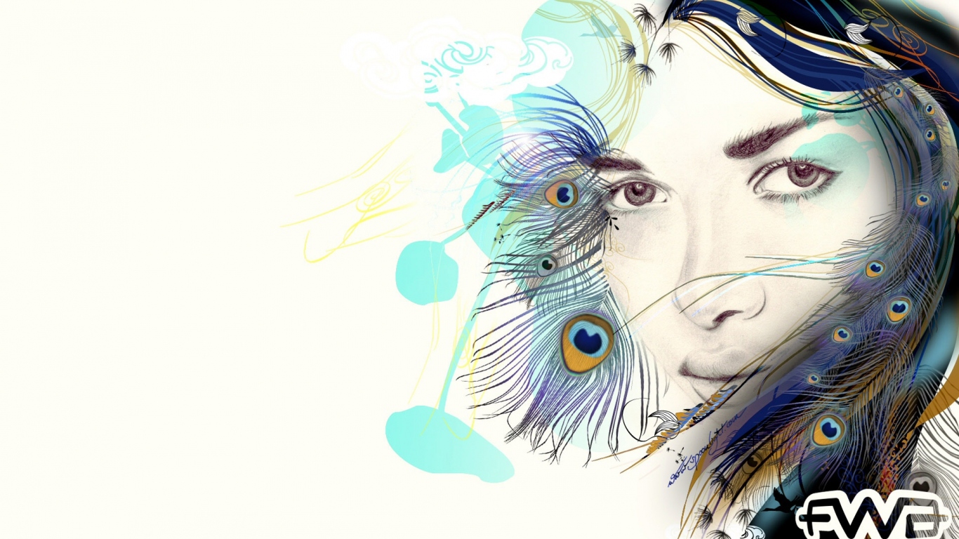 Девушка павлин