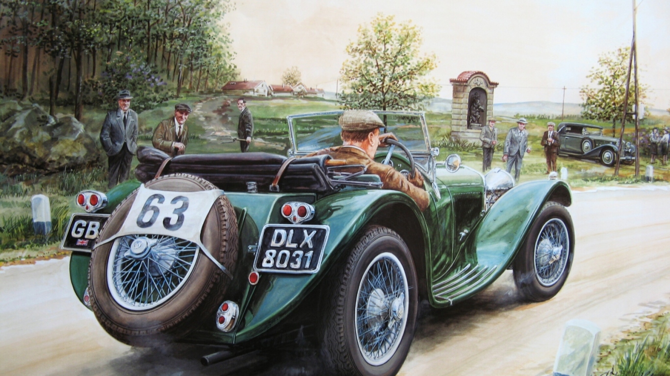 Зеленый классический авто