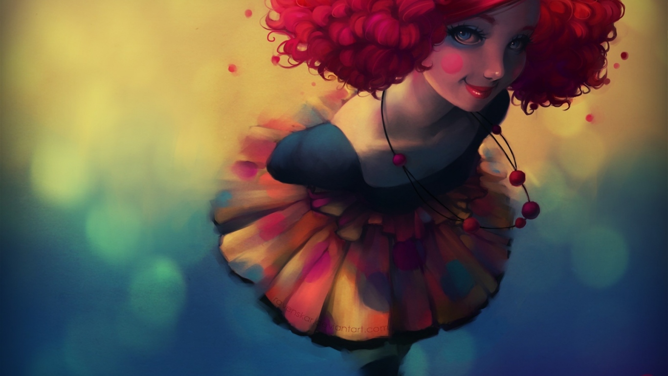 Девушка с красными волосами