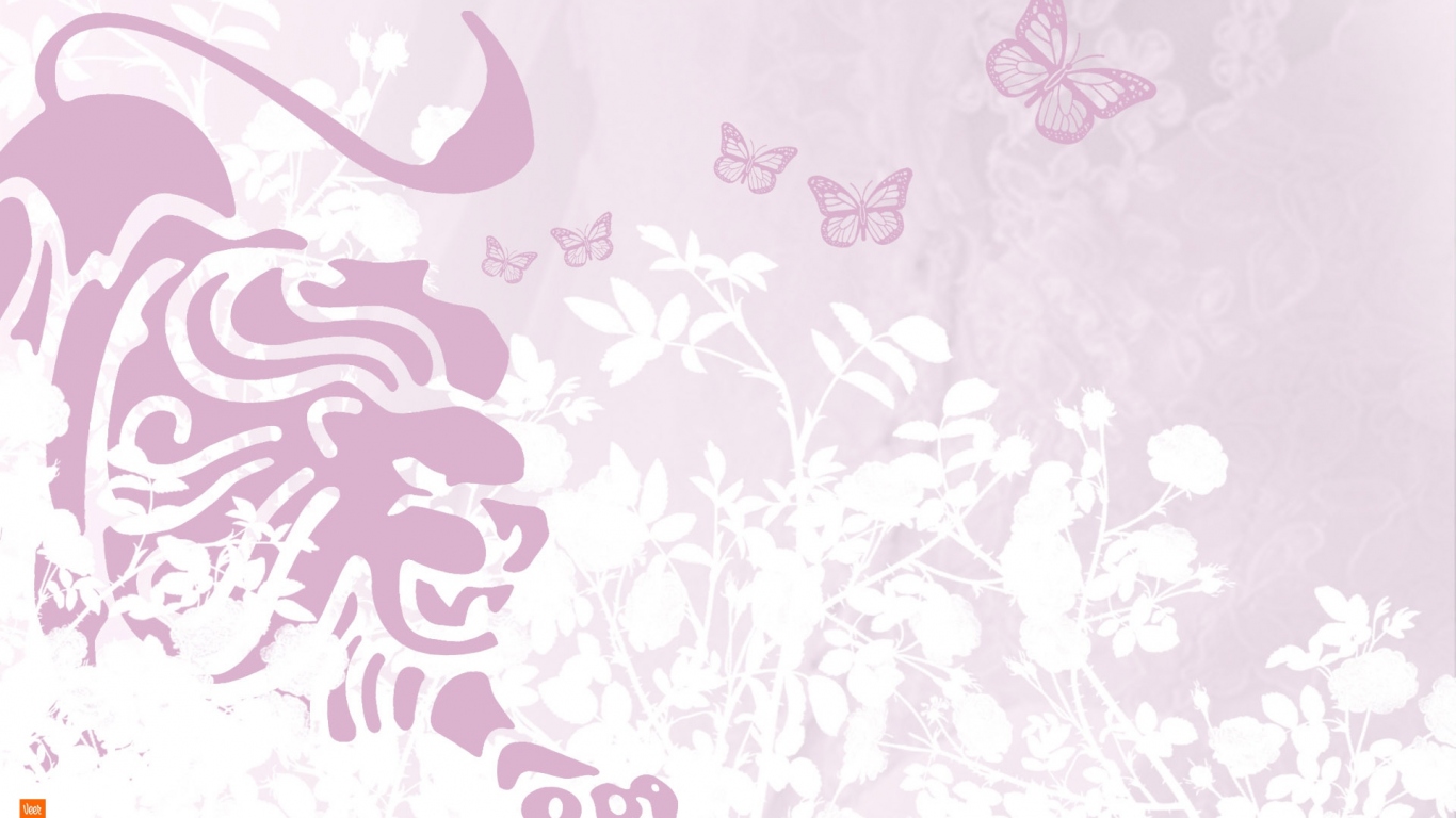 Лев и бабочки