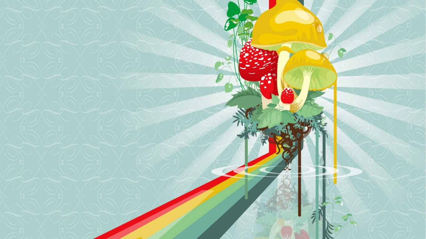 Разноцветные грибы