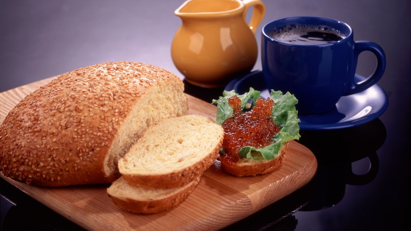 Воздушный хлеб с икрой