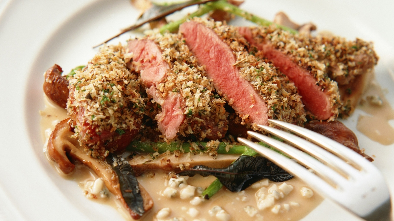 Мясо с грибами