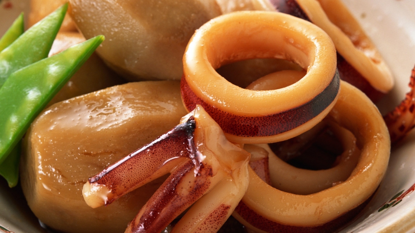 Кальмар с картошкой