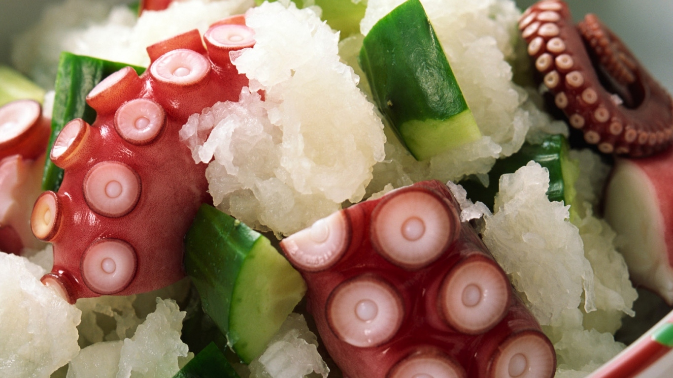 Щупальца осьминога с рисом