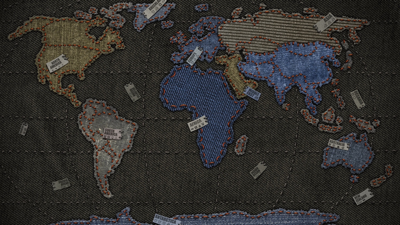 Джинсовая карта Мира