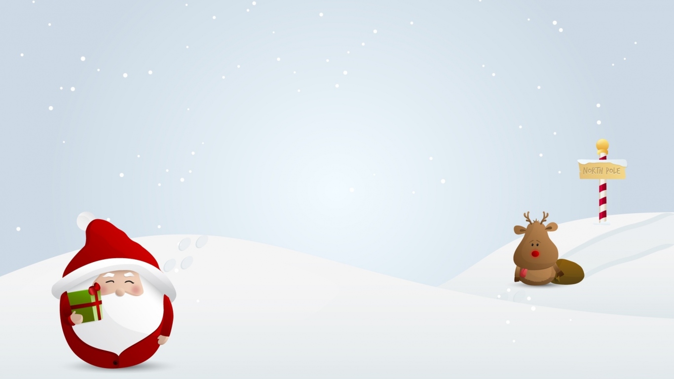 Дед Мороз и олень