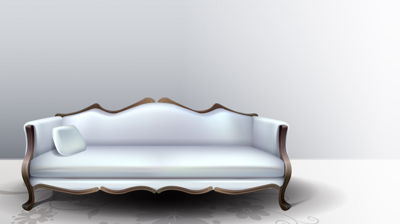 Белая софа