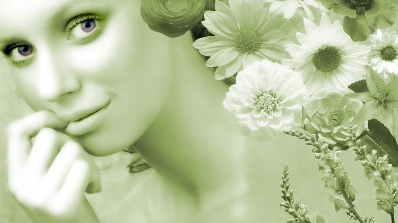 Красивая девушка в день 8 марта