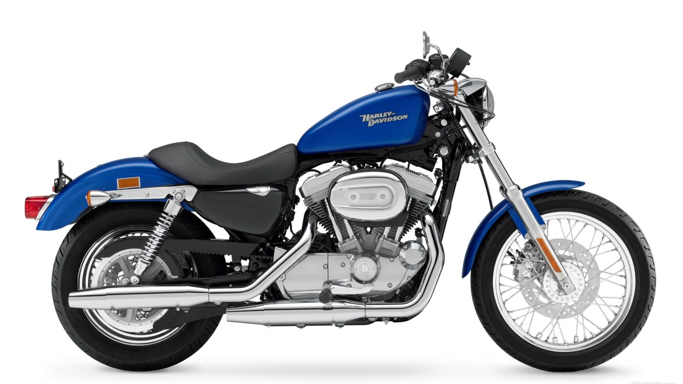 Синий Харлей