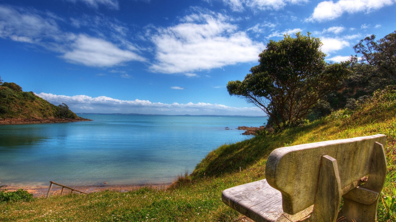 Красивый вид на залив