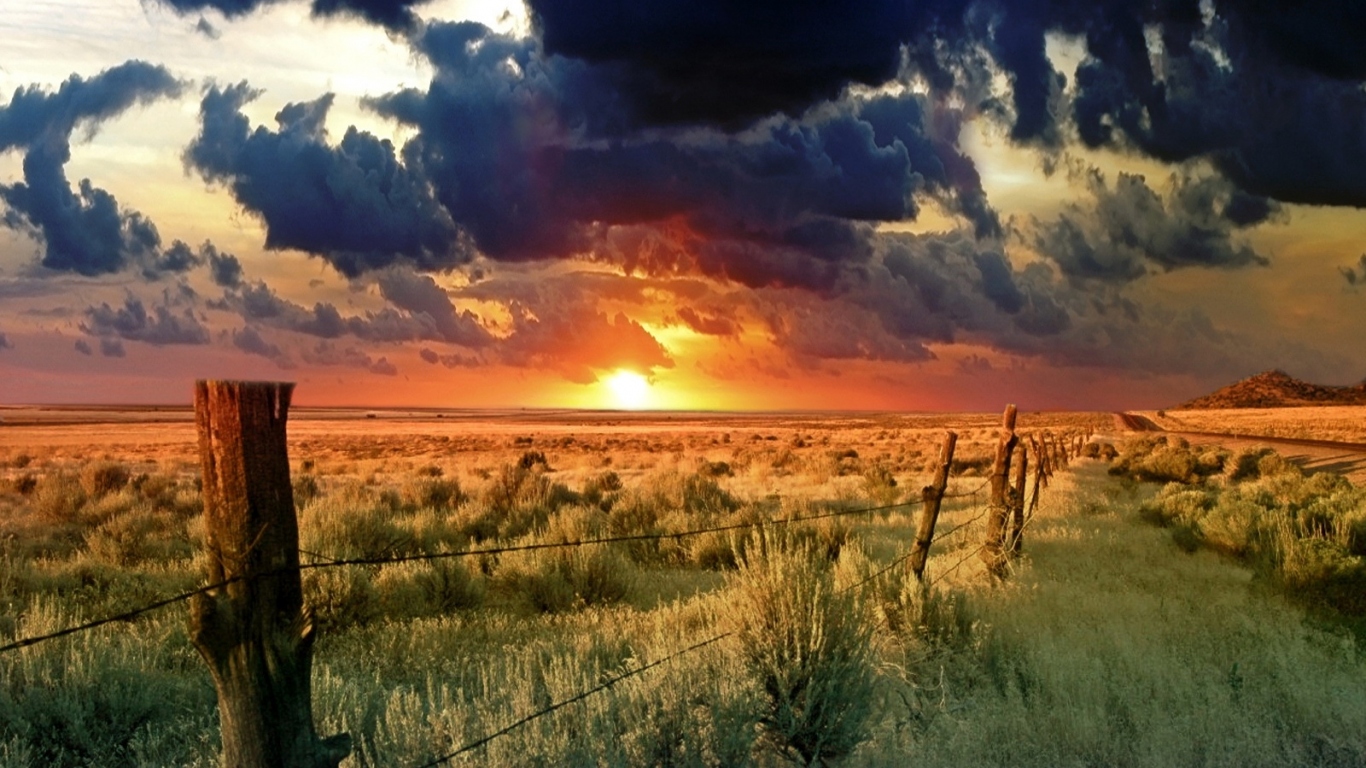 красивый закат на горизонте