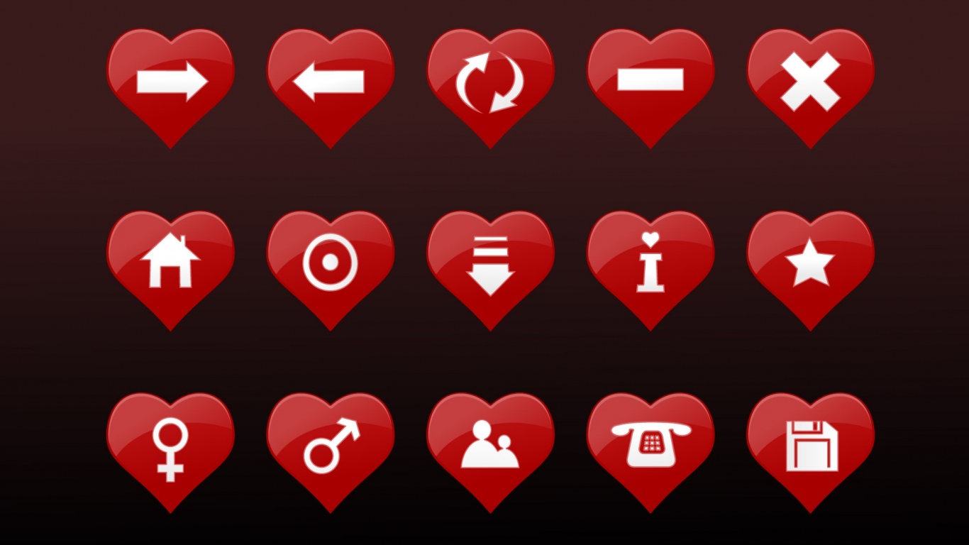 Влюбленные иконки