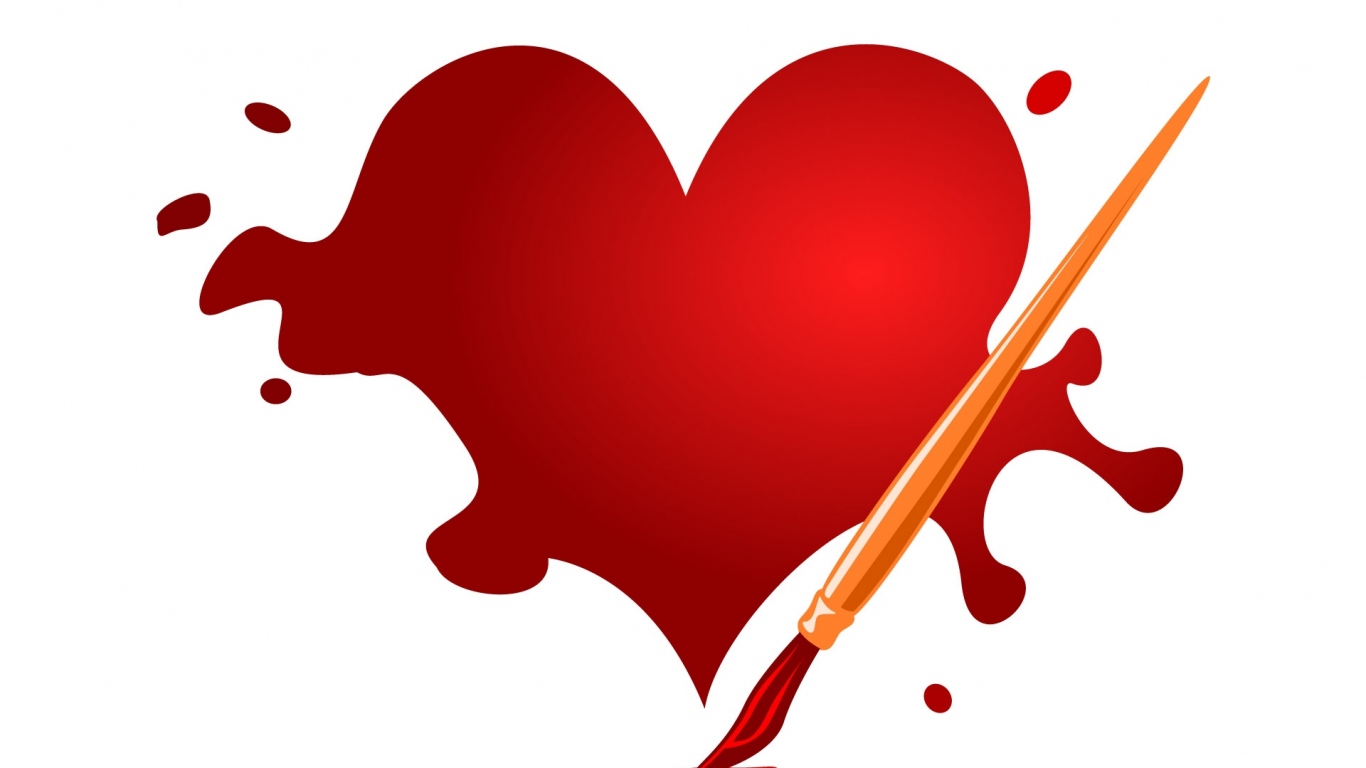 Нарисованное сердечко