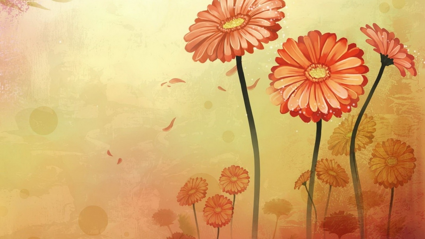 Оранжевые цветы