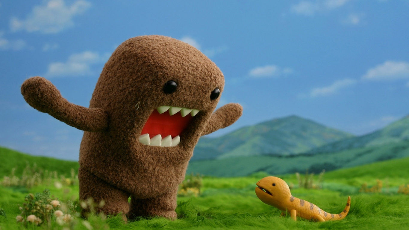 Домо-кун и ящерка