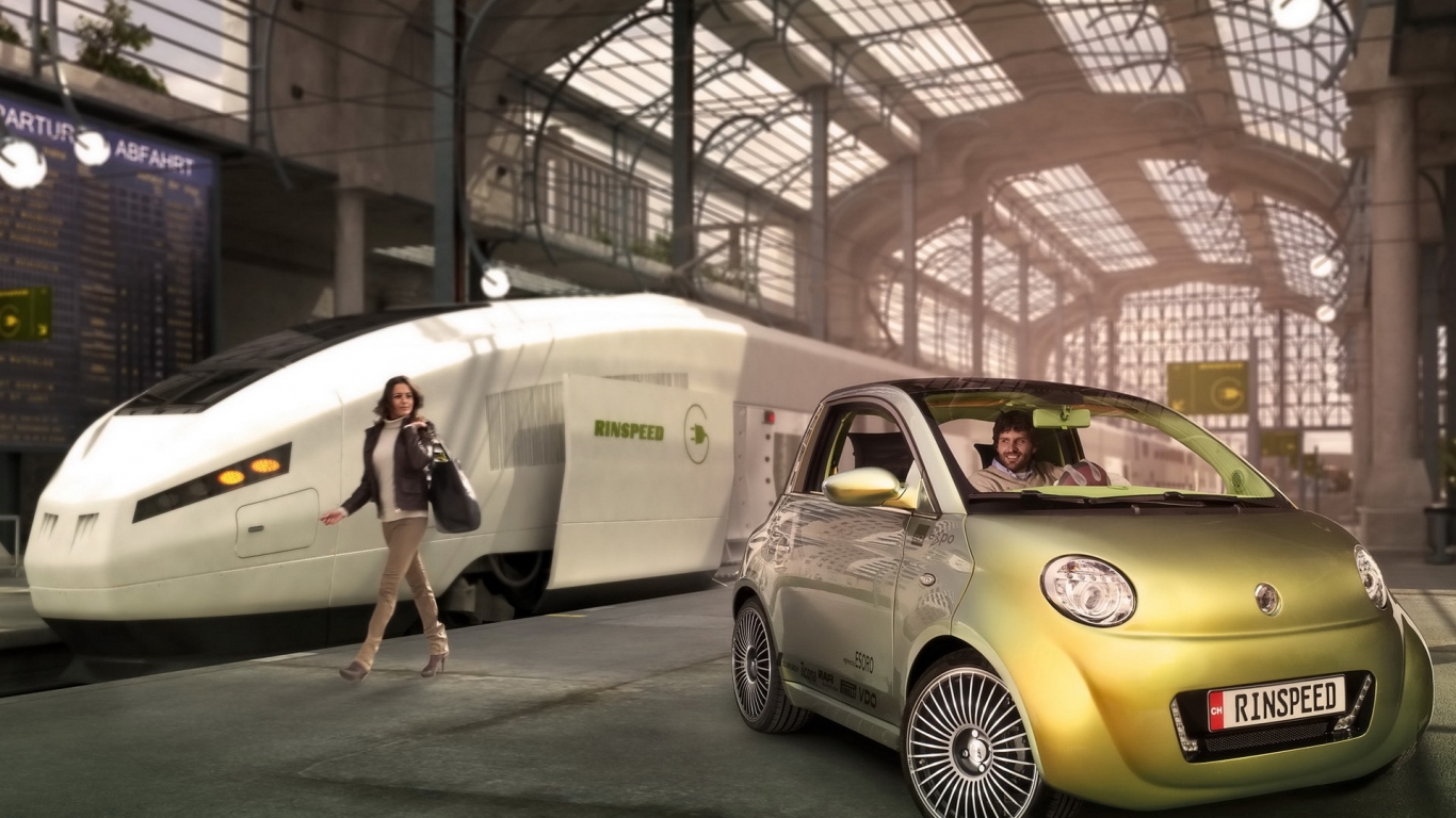 Rinspeed UC Concept на вокзале