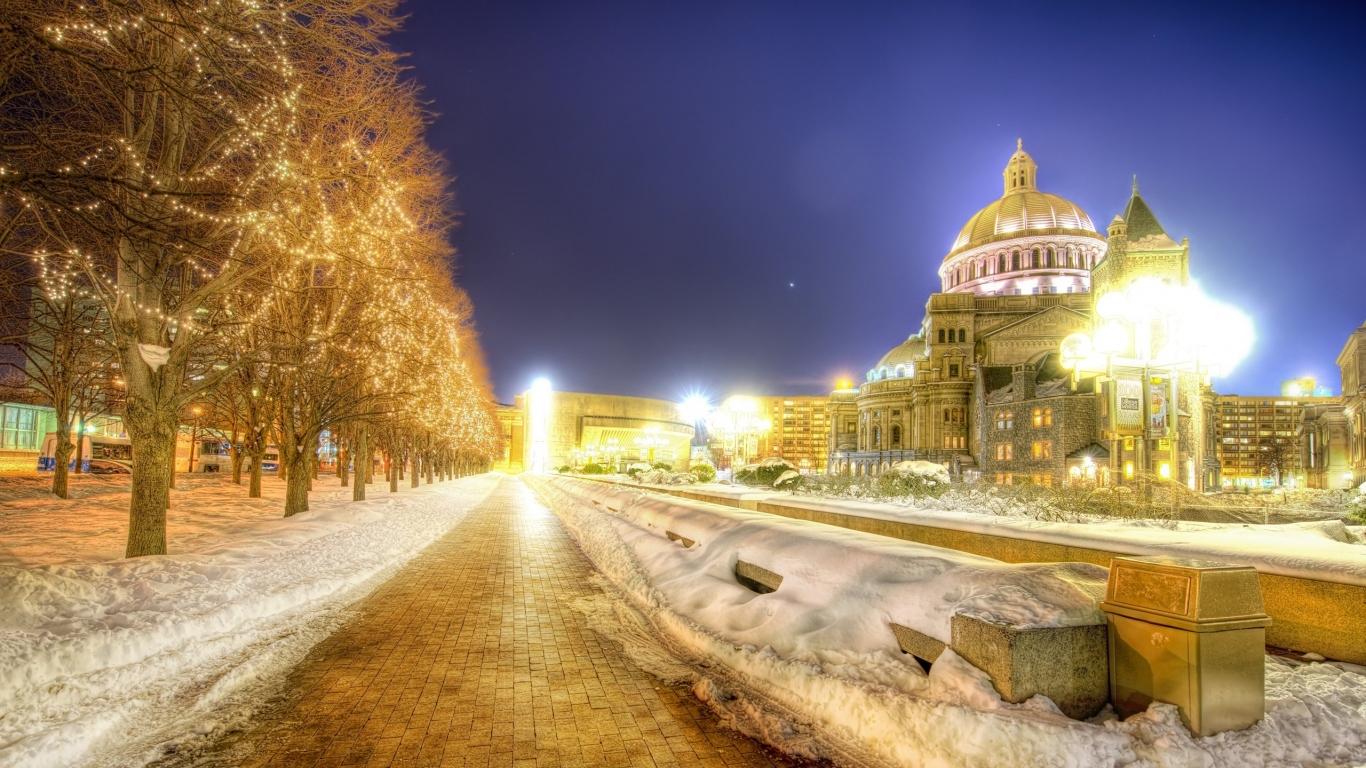 Бостон в ночи