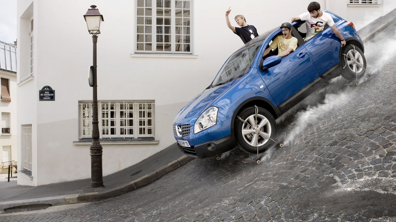 Крутой спуск