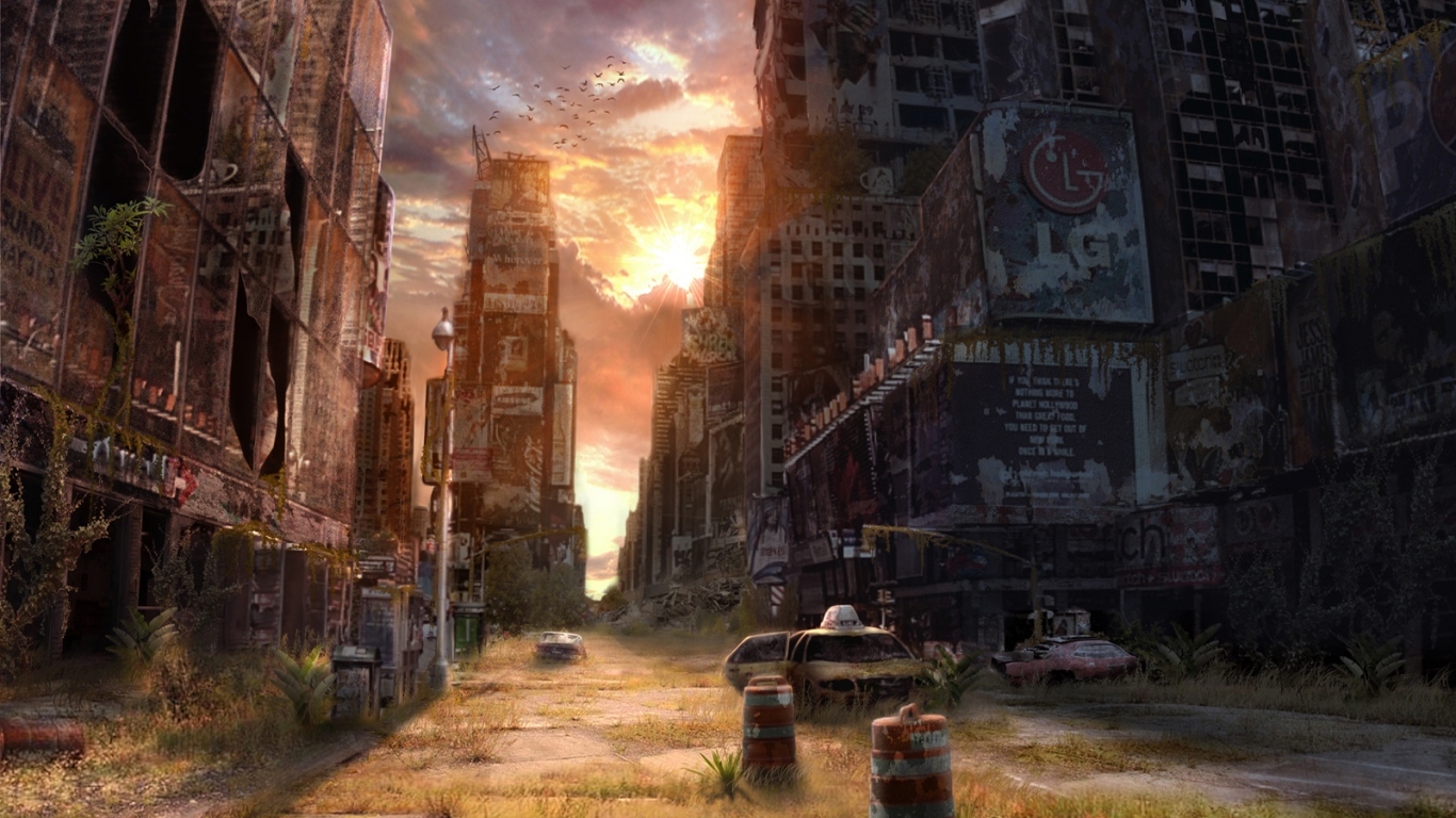 Закат на Таймс Сквер