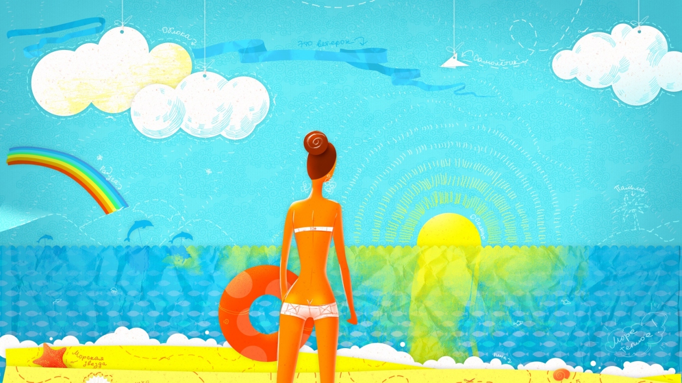 Девушка на пляже