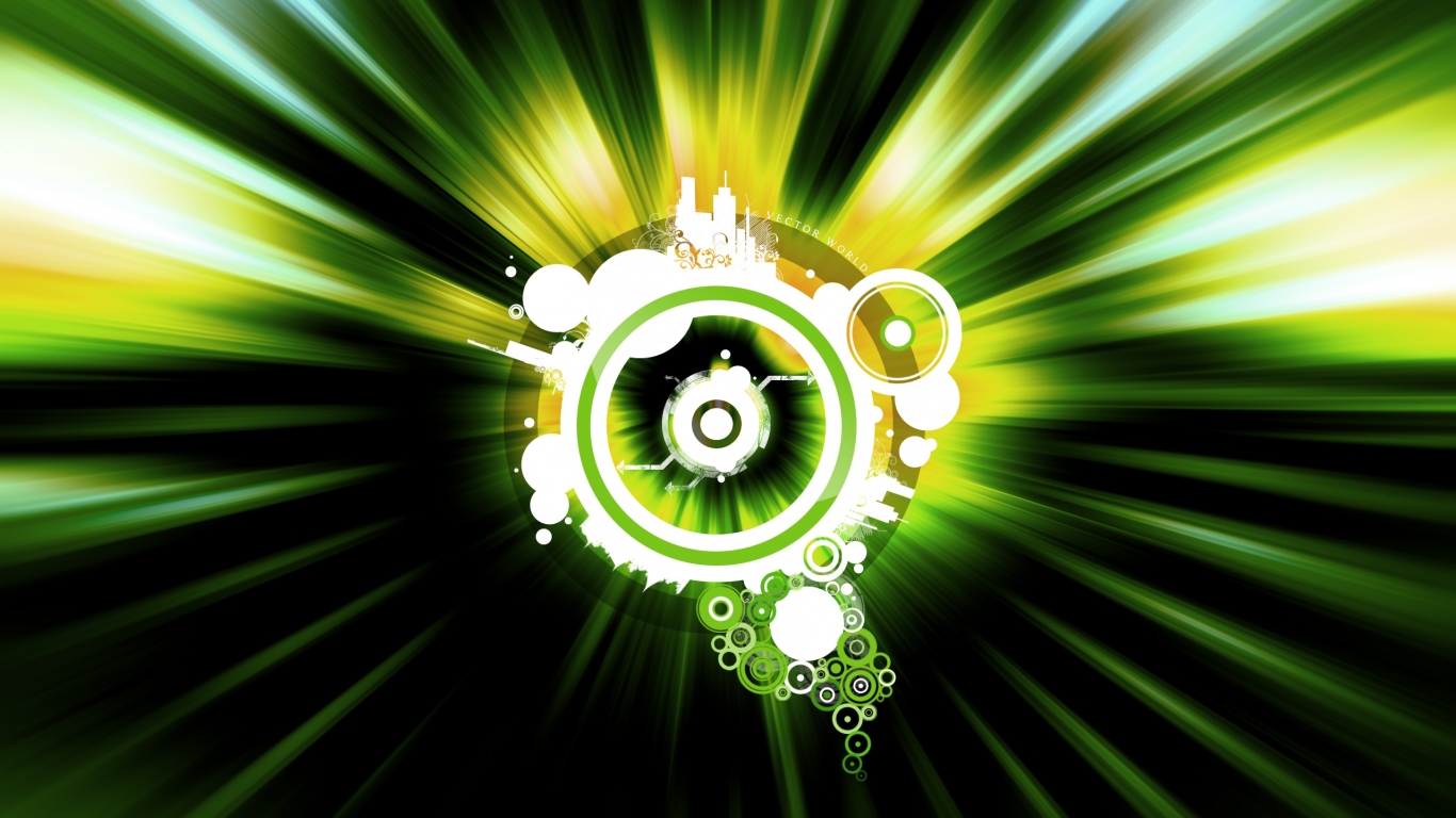 Зеленый векторный мир