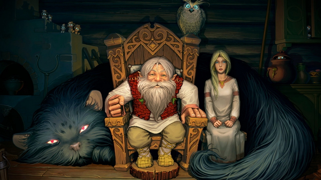 В избе собрались