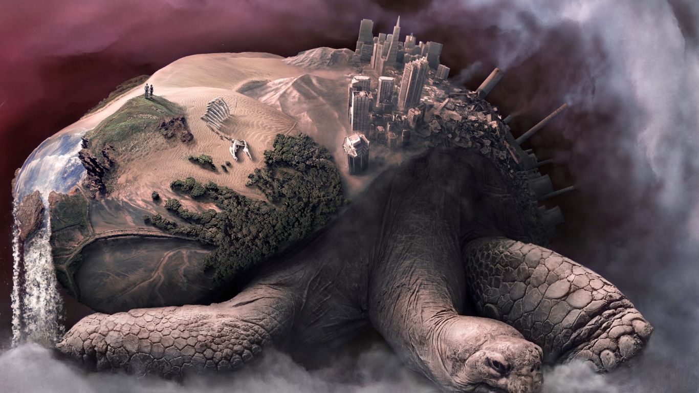 Черепаха несущая мир