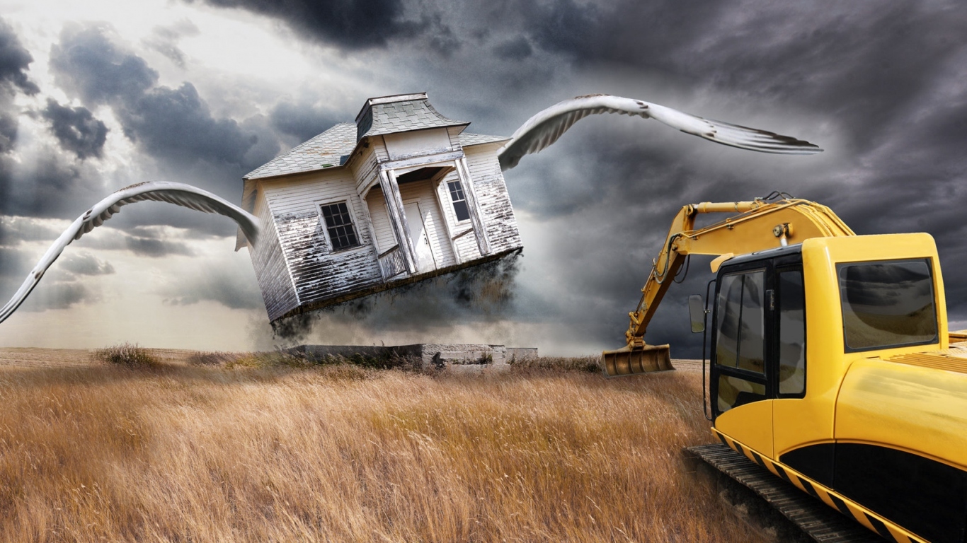 Улетающий дом