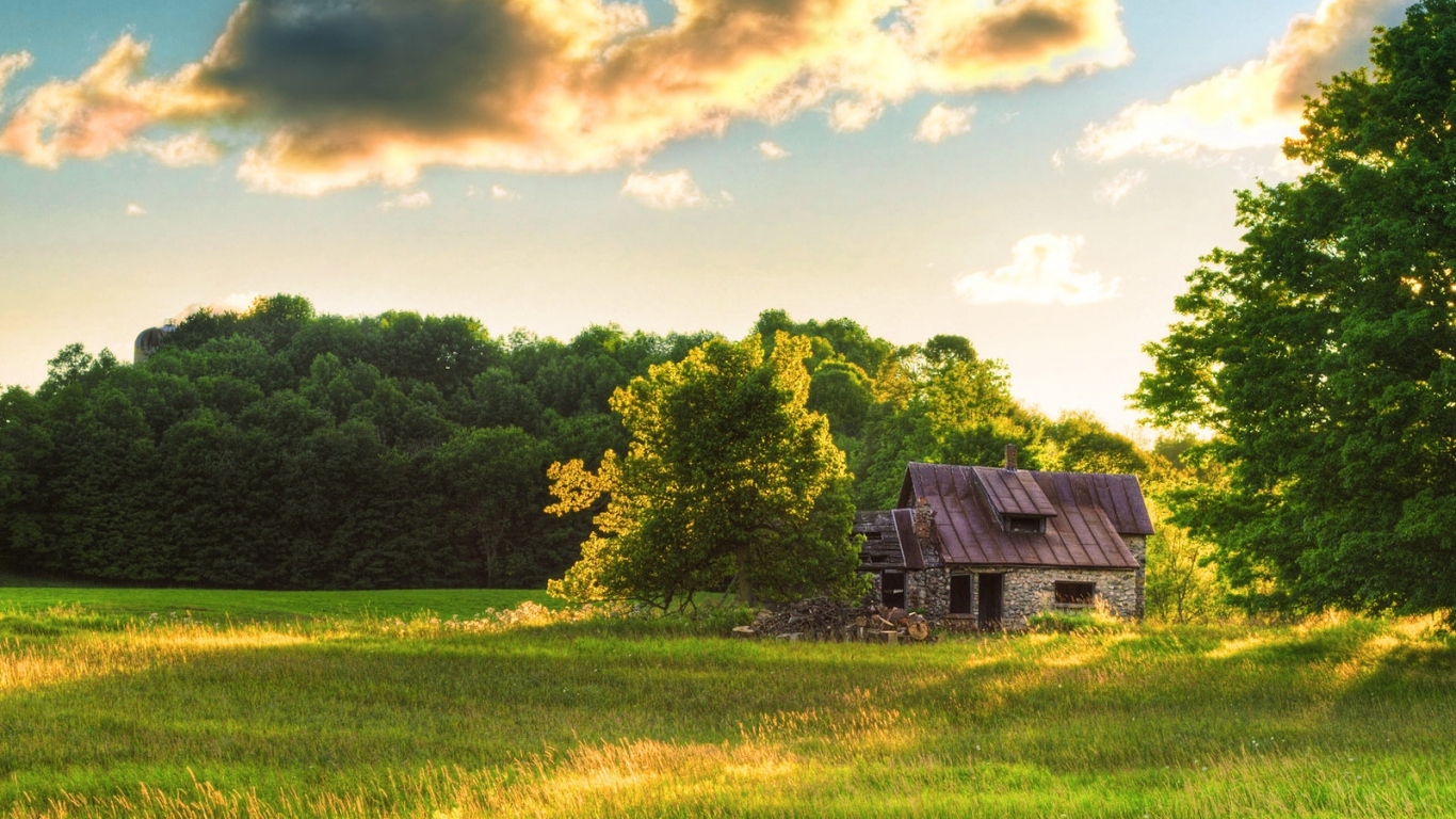 Старый домик на поляне